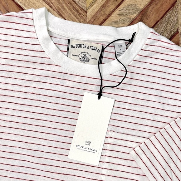 Scotch & Soda Other - Scotch & Soda Striped “Cotton Linen Tee” 106231